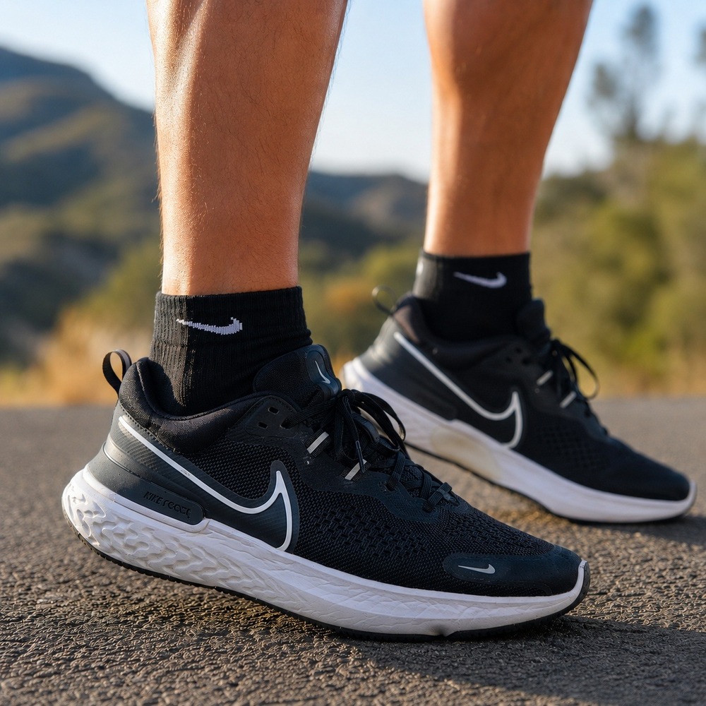 Nike React Miler 2 Running Shoes Cushioned Road Trainer Black Men's Size 11.5